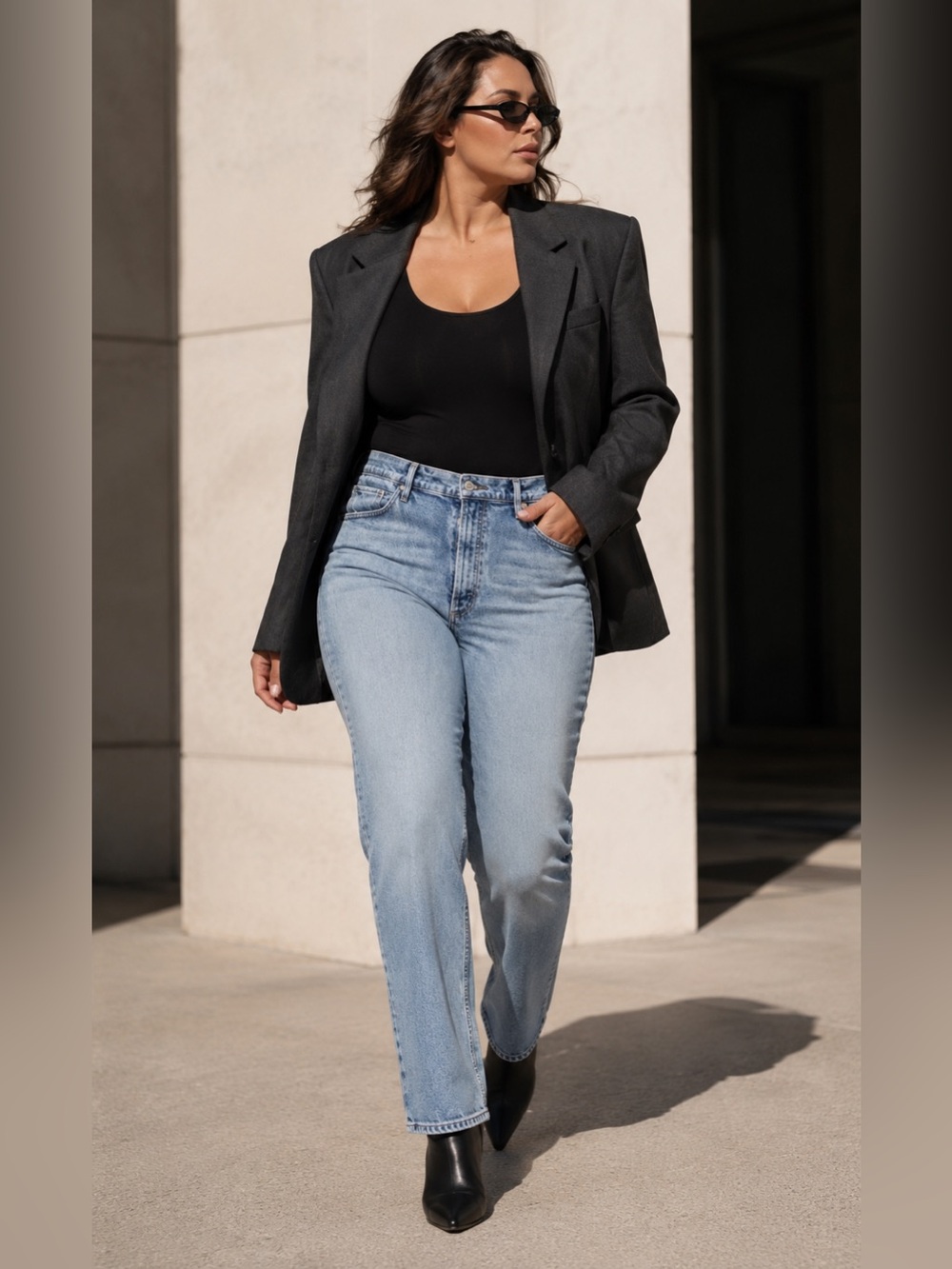 NWT Citizens of Humanity Light Wash High Rise Straight Jeans Size 33